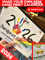 
              NEW! 2026 Hand Print Activity Calendar - INSTANT DOWNLOAD
            