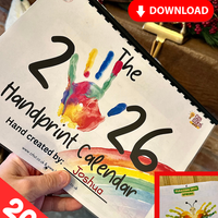 NEW! 2026 Hand Print Activity Calendar - INSTANT DOWNLOAD