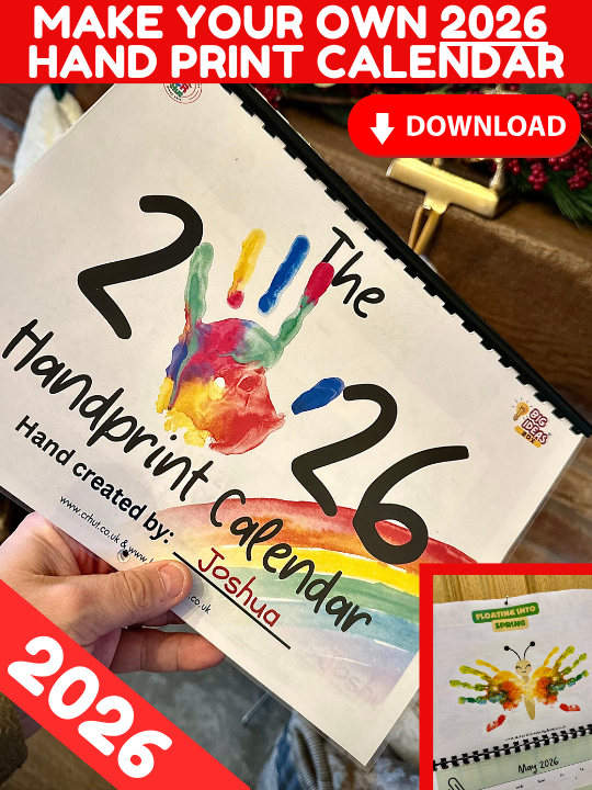 NEW! 2026 Hand Print Activity Calendar - INSTANT DOWNLOAD