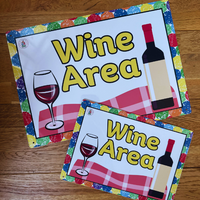 NEW!! Outdoor - Wine - AREA SIGNS!!