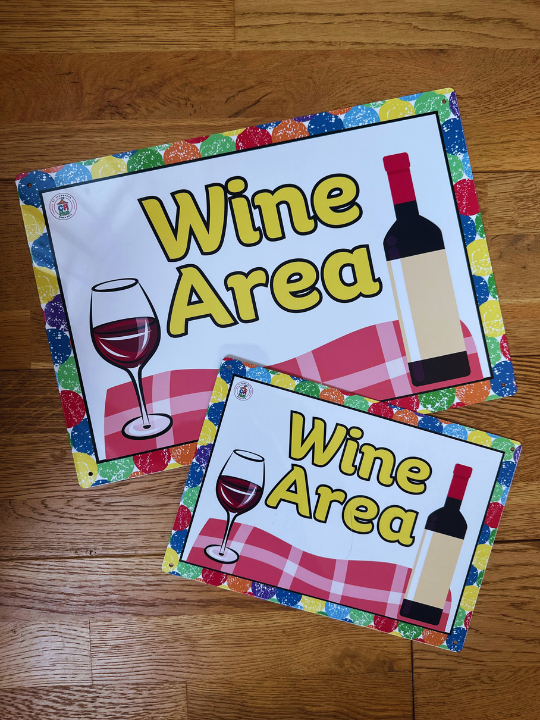 NEW!! Outdoor - Wine - AREA SIGNS!!