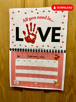 
              NEW! 2026 Hand Print Activity Calendar - INSTANT DOWNLOAD
            